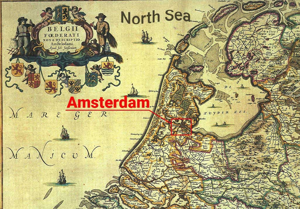 Amsterdam position at the Zuiderzee, now the Ijsselmeer.